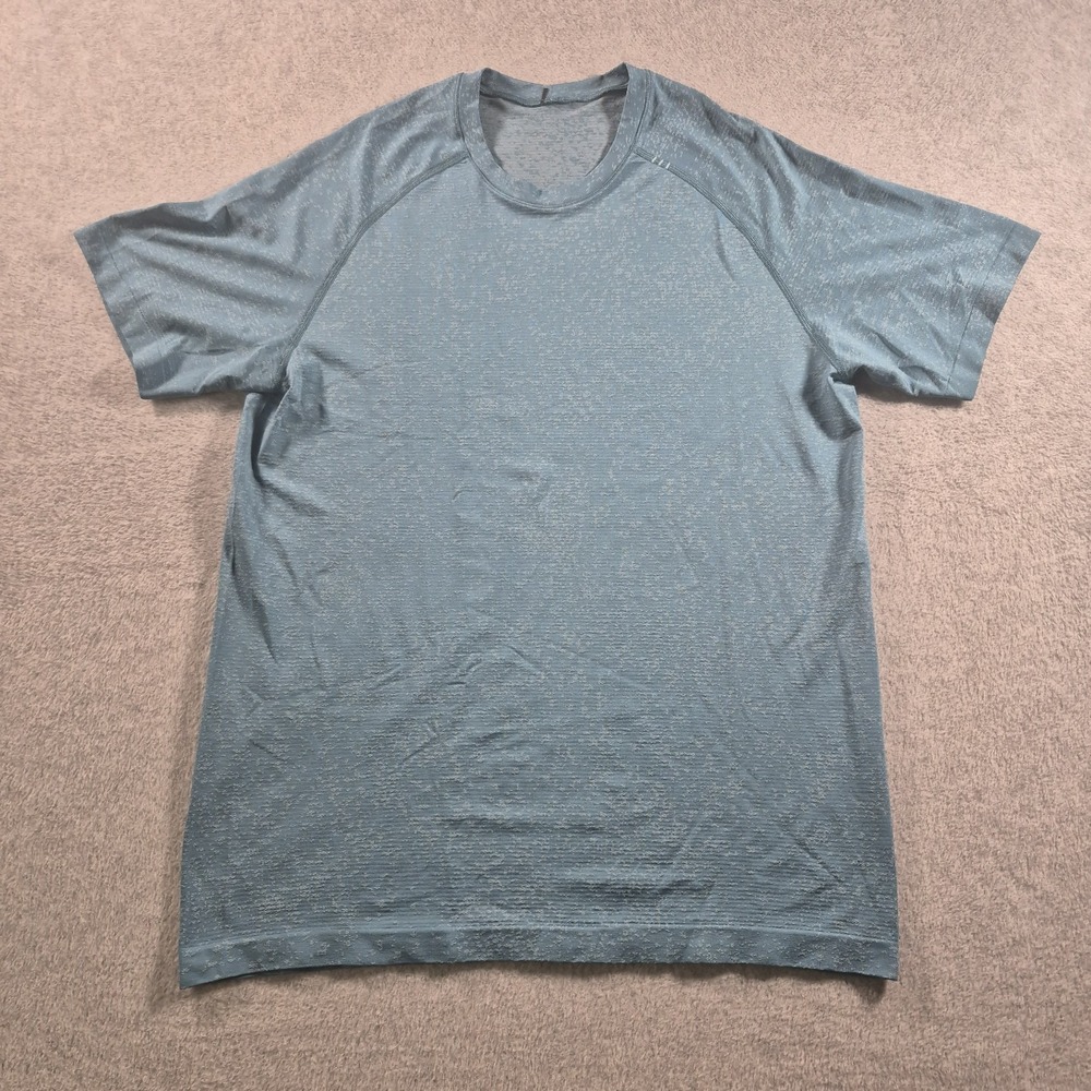 Lululemon Metal Vent Tech Short Sleeve Shirt Mens L Blue Heathered Activewear